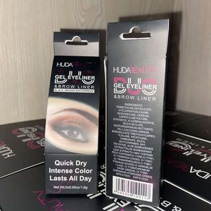 Dual color eyeliner cream eyebrow cream Dual purpose solid eyeliner gel pen is not easy to take off makeup, waterproof, non smudging, durable dark brown black