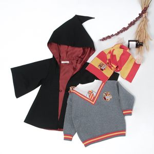 Kinderkleidung Herbst/Winter Kinderkleidung Zauberer Robe Umhang Umhang Mantel Pullover Schal