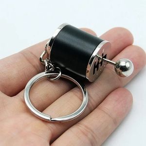 Metal Keyring Creative Car Shifter Keychain Six-Speed Gear Stick Knob Gearbox Model Key Antistress Adults New Fidget Toys 007