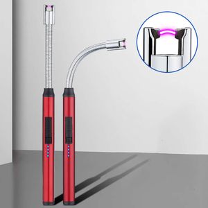 Indução a laser arco mais leve x isqueiros de plasma, isque elétrica USB recarregável com energia de exibição de LED