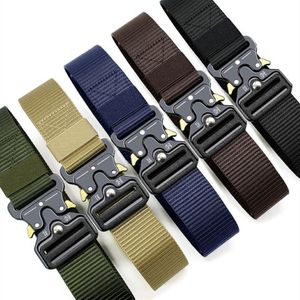 Belts Men's Belt UACTICAL Metal Multifunctional Alloy Buckle High Quality Waist Nylon 232N