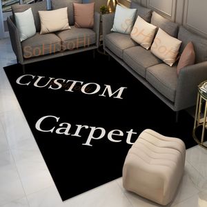Marchio PO personalizzato anti-slip spessi tappeti grandi tappeti per camera da letto soggiorno decorazioni mate moderne moderne dekaration 240422