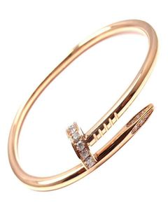 Ca Bangles Bangles Gold Silver Unh Nail Designer Bracelet Titanium Aço Bangle Nlay Diamond Bracelets feminino Mens Love Jeia G2177548