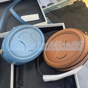 Triomphes 미니 이브닝 가방 고급 디자이너 Pochette Round Oval 지갑 부드러운 송아지 가죽 7A 품질 여성 남성 핸드백 Cros 2808