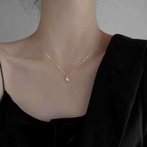 Pendanthalsband 2024 Korean Ny utgång Simple Drop Halsband Fashion Temperatur Mångsidig kedja Kedjekedjan Halsband Kvinnesmycken Q240430