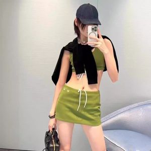 Designer Summer Dress Sets Women Outfits Sexy sleeveless tank crop top and Mini Skirt Two Piece Sets Bodycon Skirt Suits Street Wear Bulk Women Clothes