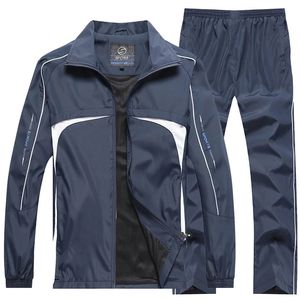 Мужская весна и осенняя пиджак мужская спортивная одежда 2 предмета куртки спортивная одежда набор 240419