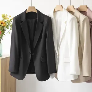 Women's Suits Retro Suit Jacket Women Blazers Black Pink White Casual Tops Oversize 7XL Slim Lady Office Clothes Short Coats Spring Autumn
