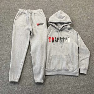 2024 hoodie Trapstar full tracksuit rainbow towel embroidery decoding hooded men and women sportswear suit zipper trousers Size XL 44