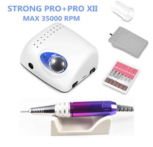 Nagelborrtillbehör Strong 210 Pro XIII 65W 35000 Maskinskärare Manicure Electric Milling Polish File7167530