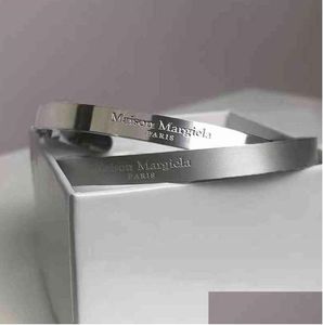 Charm Armband Pyc Margiela Style Titanium Steel Frosted Reverse Pau