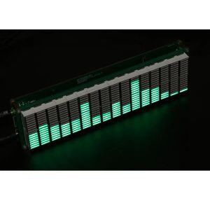 Amplificador AIYIMA 16 LED Music Audio Spectrum Indicador do amplificador Placa verde Velocidade de cor verde ajustável com kits DIY de modo AGC