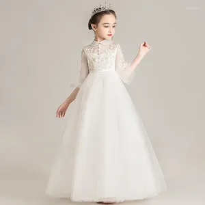 Abiti da ragazza Flower Boy Host Princess Spring Fluffy Gaude Western Birthday Birthday Performance Dress