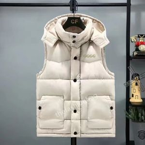 Men'sandwomen'sベストタンクトップジャケットファッションショートフード付きタンクトップロングスリムフィットトップZipjacketトレンチコートポケット特大の男性の女性のサーマジャケットS-5XL 296y