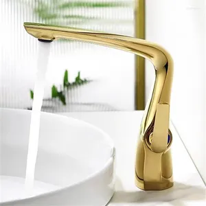 Bathroom Sink Faucets Basin Brass & Cold Mixer Taps Unique Design Single Handle Deck Mounted Arrivals Chrome/Rose Gold