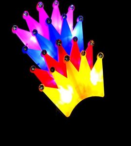 LED Crystal Crown Bandas Light Up Party Rave Fancy Dress Costume Light Up Brithday Hen Party Flashing Bands da cabeça Holid7754394