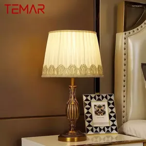 مصابيح طاولة Temar مصباح معاصر غرفة المعيشة الفاخرة دراسة غرفة نوم LED الأصالة