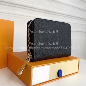 Top Men's wallets coin purse card holders Women's small zippy wallets Women Mini clutches short wallet 60067 date code with box dust bag 242d