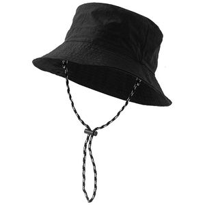 Maschio all'aperto di boonie cappello da sole per adulti lady beach bucket hat man di colore solido pescatore 240428