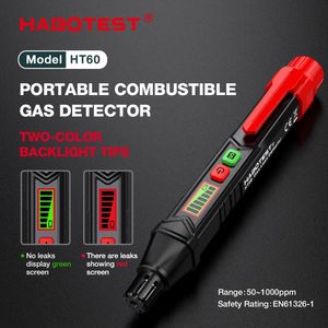 HABOTEST HT60 Tragbarer Gas -Leck -Detektor Handheld Brennbares Gasleckstester Gasanalysator mit hörbarem visuellem Alarm 240429