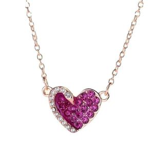 Necklöst för kvinnan Swarovskis smycken 1.1 Hög version Hjärtformad Swan -formad kärlek Halsband Kvinna Swarovski Crystal Clavicle Chain Chain Chain