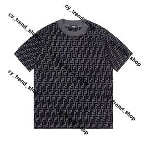 Луисвуттон рубашка Fendishirt модельер Designer Summer Crewneck Футболка повседневная мода Shop Short Trend Men Men Women Street Wear Fendu Short Fenti Tshirt 967