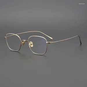 Sunglasses Frames Japanese Manual Eye Glasses Frame Pure Titanium Extra-light For Male And Female Unisex