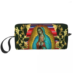 収納袋グアダルーペの聖母メアリートラベルコスメティックバッグイエスクリスチャンメイクアップトイレトリーオーガナイザービューティードップキット