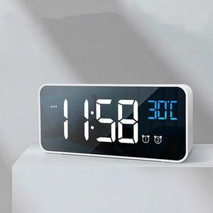 Desk Table Clocks Charging Music Alarm Clock Electronic Watch Desk Digital Moment Bedroom Decoration Table And Accessory Smart Hour Led Light