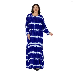 Ethnische Kleidung 2024 Plus Size Home Dashiki Cover Caftan traditionelle Druckkleid Cotton Kaftan Abaya Afrikanische Boubou Frauen