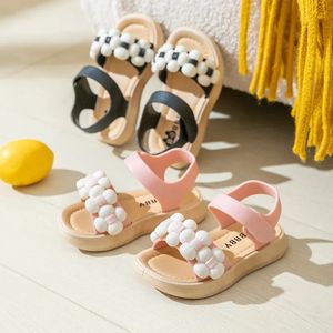 Mode Kinder Sandalen Sommermädchen Blumen Badezimmer Haus tragbarer Strandschuhe weiche Soled Pantoffeln Babykinder Schuhe 240506