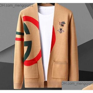 Sweaters masculinos Marca de designer masculino Cardigans Sweater Sweater Men Casual Trendy Coats Jacket Roupos Z230819 Drop Deli DHFGJ