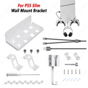 Joysticks Wall Mount Storage Rack för PS5 Slim Game Console/ Headset Stand Space Saving Controller Holder For PlayStation 5 Slim Accessory
