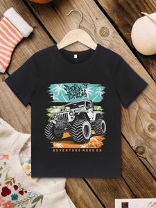 Camisetas monster caminhão hipster meninos camisa de verão verão ao ar livre fashion moda childrens roupas de manga curta tops preto tees de rua teesl2405