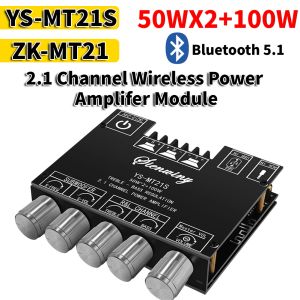 Amplificatore ZKMT21 2x20W+100W 2.1 Subwoofer canale Digital Power Amplificier Board Aux 12V 24V Audio Stereo Bluetooth 5.0 Amplora per casa
