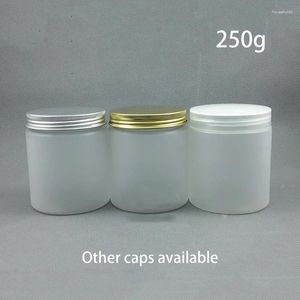 Garrafas de armazenamento 250g Jar de plástico fosco jarra cosmética 250ml Gel de maquiagem loção de máscara facial