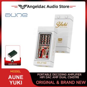 Amplifikatör Aune Yuki Taşınabilir Kod Çözme Amplifikatör HIFI DAC AMP İKİ CS43198 PCM32Bit/768K DSD256 Tamamen Ayrık Dengeli Otg Adaptör Kablosu