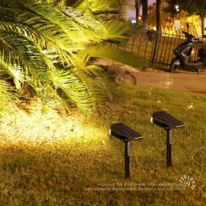 Luce a led solare regolabile solare Spotlight Ground IP65 Lampada per pareti paesaggistica impermeabile Lighting da esterno