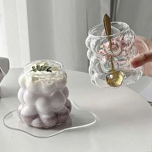 Tambuli di bicchieri trasparenti a forma di uva creativa con maniglia per bere succo di birra Milk Tea Coffee Cups H240506