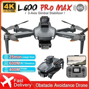 Drones L600 Pro Max Drone 4K Professional G Laser Obstacle Avoidance FPV Drone 5G WiFi EIS RC Quadcopter VS L900 Pro Max WX