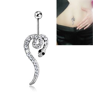 Pulsante della campana dell'ombelico Yavesi Wasit Snake Animale Danna Dance Crystal Body Gioielli in acciaio inossidabile Piercing Piercing Piega per drop dhwld