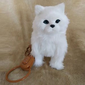 Electronic Plush Cat Music Robot Dog Singing Songs Walk Electric Kitten Leash Control Kitty Pet Cute Animal Toy For Kids Gift 240420