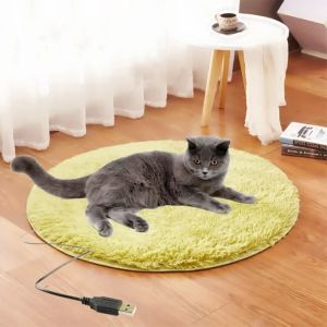 Leksaker USB PET Electric Filte Plush Pad Filt för Cat Electric uppvärmd Pad Antiscratch Dog Heat Mat Sleeping Bed Dropshipping