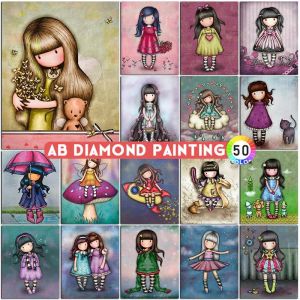 Stitch 5d Diamond Painting ab Cartoon Mädchen Stickerei Aniaml Puppe DIY Full Square Round Mosaic Cross Stitch Kits Heimdekoration Geschenke