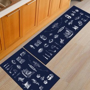 2PCS Modern Kitchen Mat Cheaper Anti-slip Area Rugs Living Room Balcony Bathroom Carpet Set Doormat Bath Mats Bedroom Tapete 259M