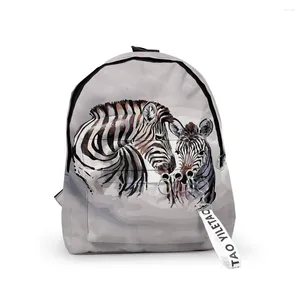 Backpack Trendy Horse Notebook Backpacks Boys/Girls Pupil School School School Chailchains Oxford Oxford Waterproof Funny Cute Small