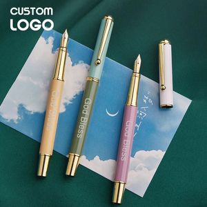 Retro Highvalue Pen Creative Simple Fountain Custom School Teacher Gift Personality Student Stationery Office Supplies 240428