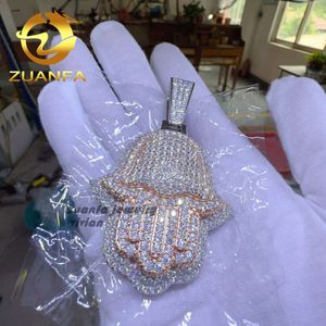 Tasarımcı JewelryCustom Kolye Kolye Gümüş VVS Moissanite Hip Hop Buzlu Takı El Kolye