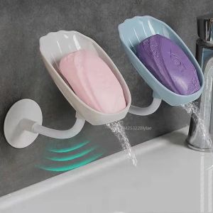 Dishes New Leaf Shape Soap Box Drain Soap Holder Box Bathroom Accessories Toilet Laundry Adjustable Soap Box Bathroom Supplies Tray