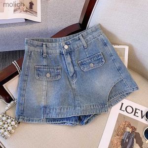 Kvinnors shorts plus size l-4xl kvinnors denim shorts hög midja mode sommar jeans high street y2k kläder gratis leverans av skidshorts wx